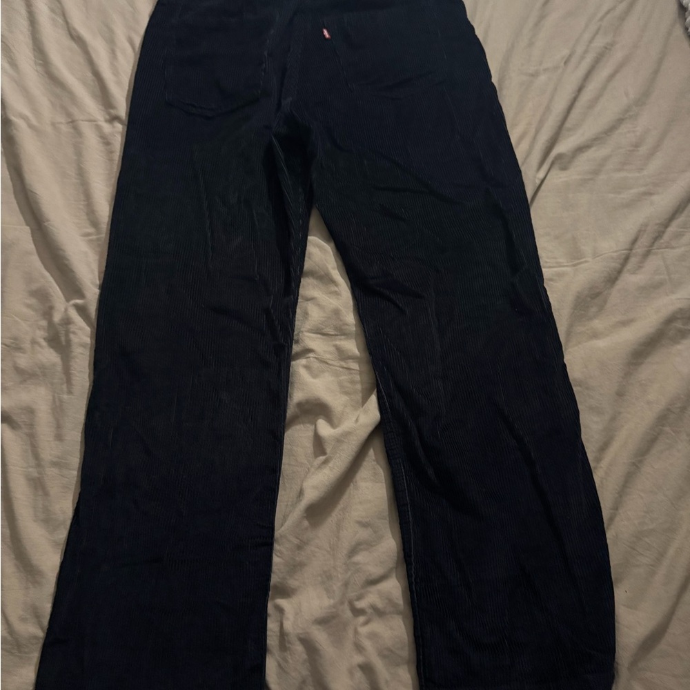 Levi's Black Curduroy Wide Leg Jeans size 16